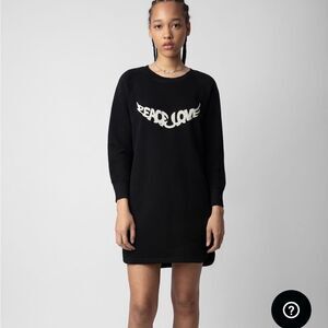 Zadig & Voltaire Black Sweater Dress